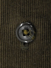 Corduroy Logo Button Shirt in Khaki
