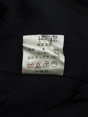 ウールストライプパターンセットアップ　ブラック