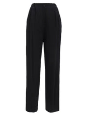 ウールストライプパターンセットアップ　ブラック