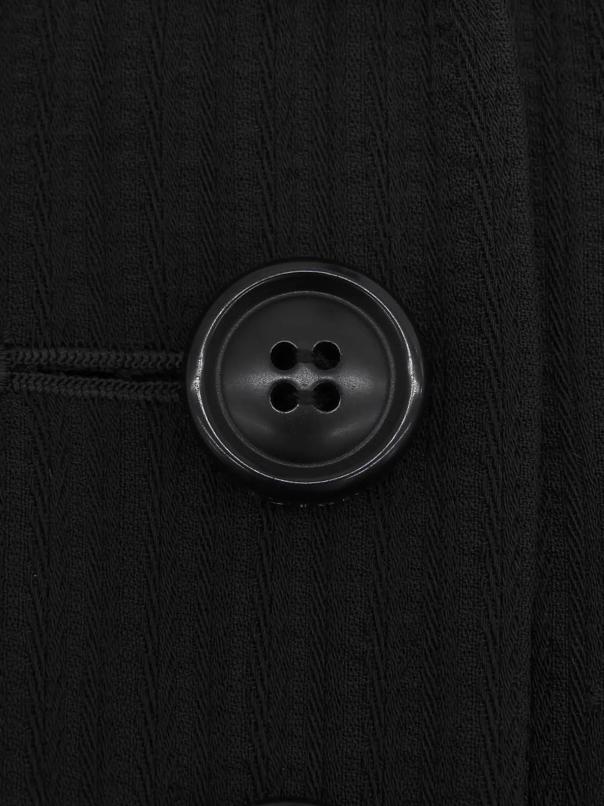 ウールストライプパターンセットアップ　ブラック