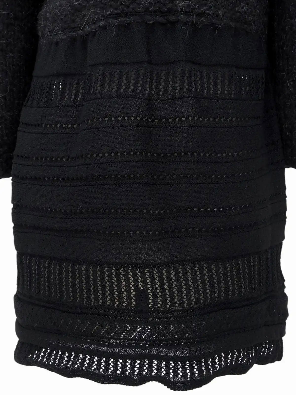 2007年製 ラインストーンCCマークプレートニットカーディガン チャコールグレー/ブラック