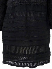 2007年製 ラインストーンCCマークプレートニットカーディガン チャコールグレー/ブラック