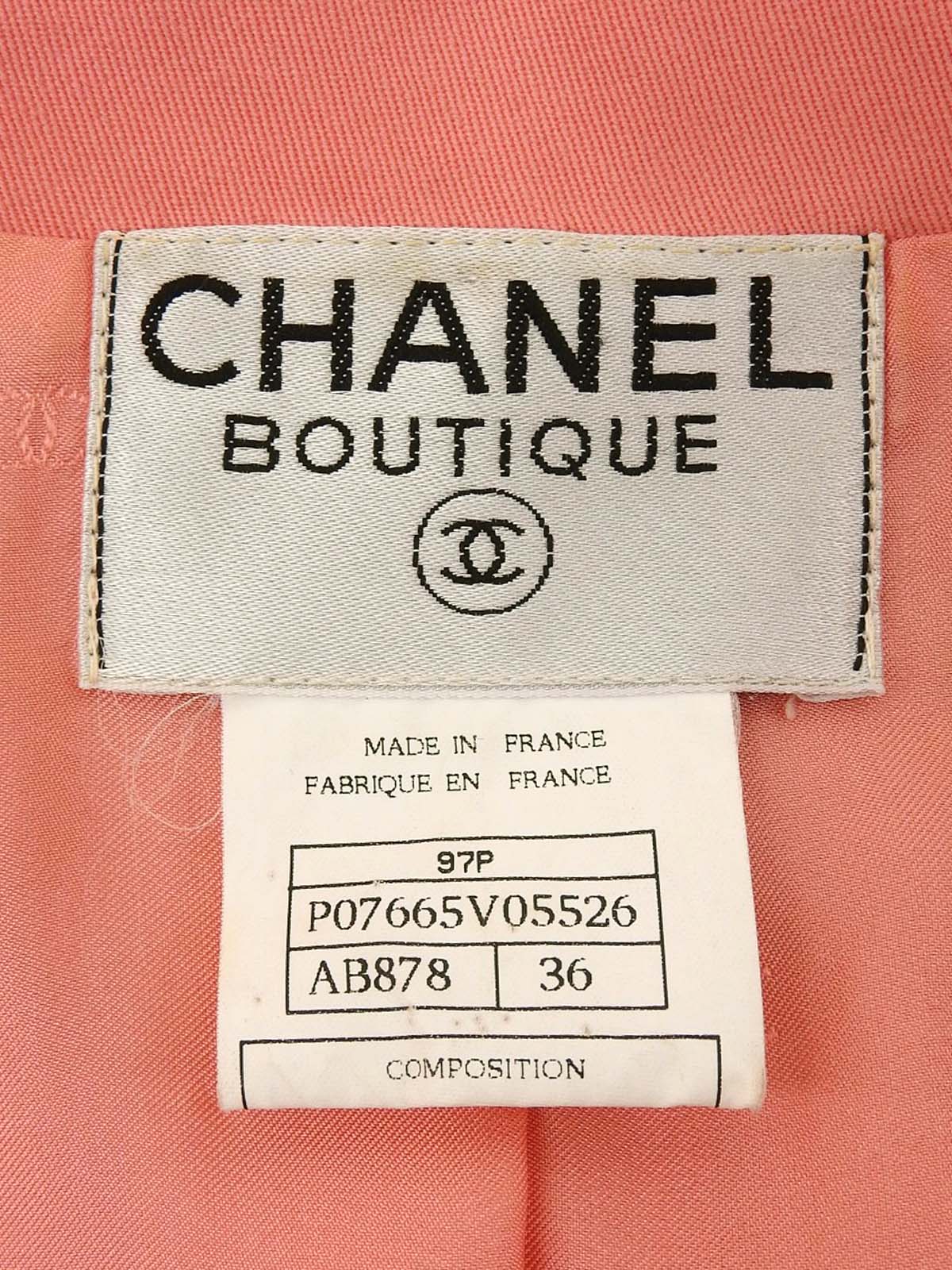 1997 CC mark button jacket, pink