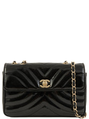 2003 Patent CC Turn Lock Chain Bag, Black