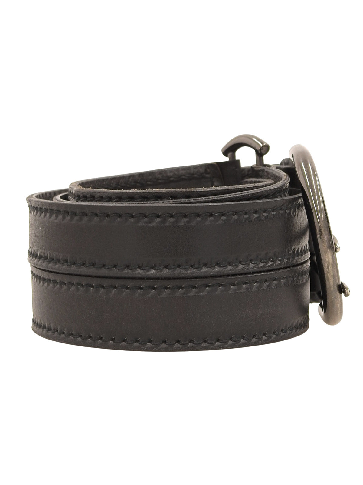 GG logo stitched belt in black