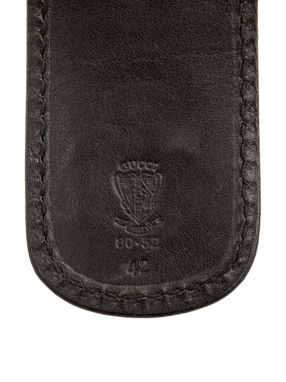 GG logo stitched belt in black