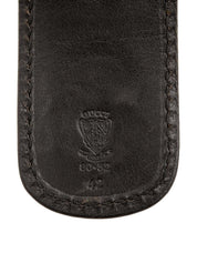 GG logo stitched belt in black