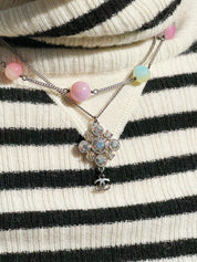 2009年製 ビジューCCマークネックレス シルバー