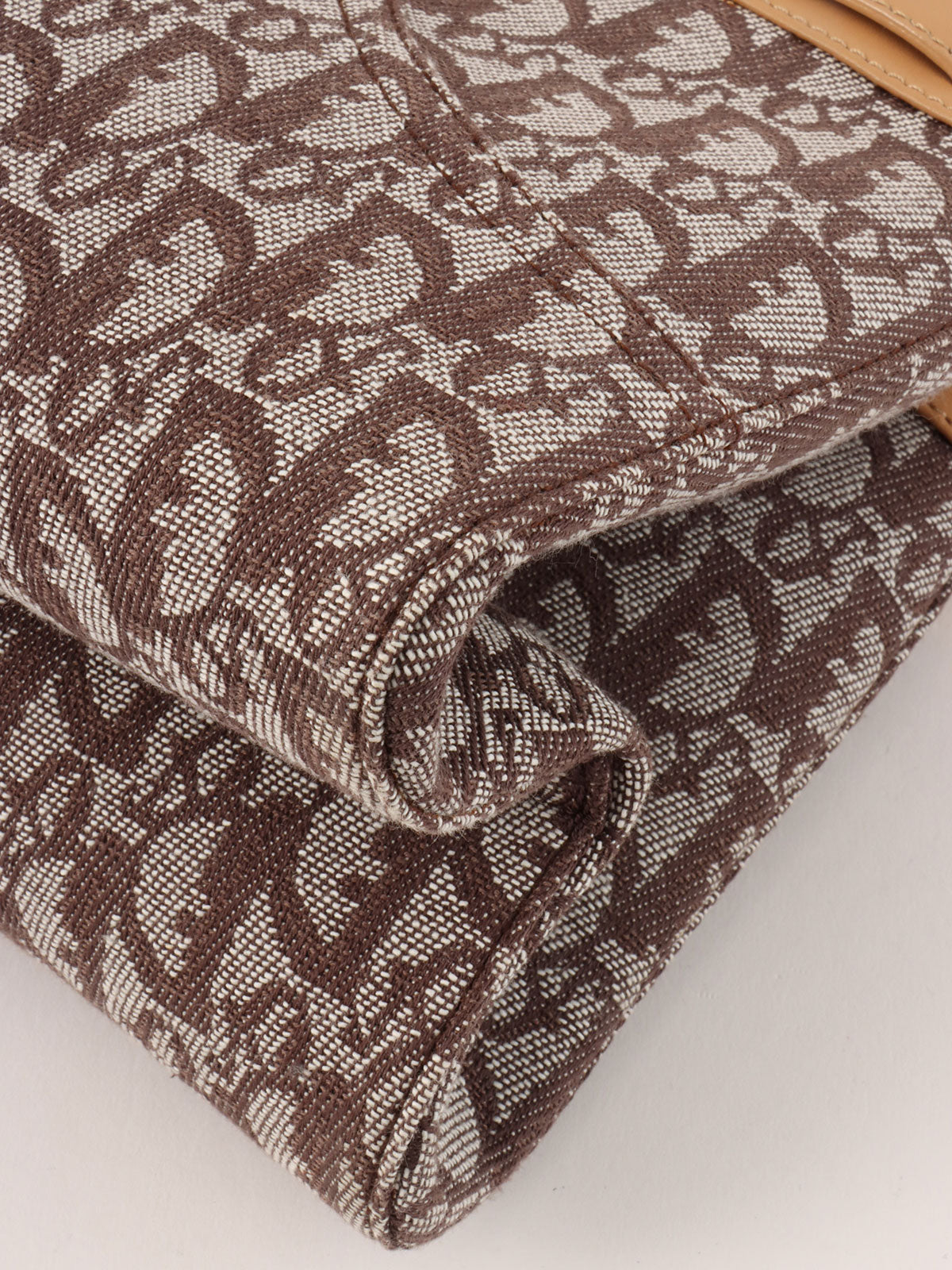 Trotter Pattern Top Handle Bag Brown