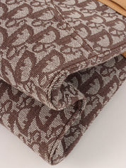 Trotter Pattern Top Handle Bag Brown