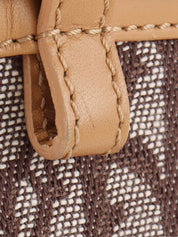 Trotter Pattern Top Handle Bag Brown