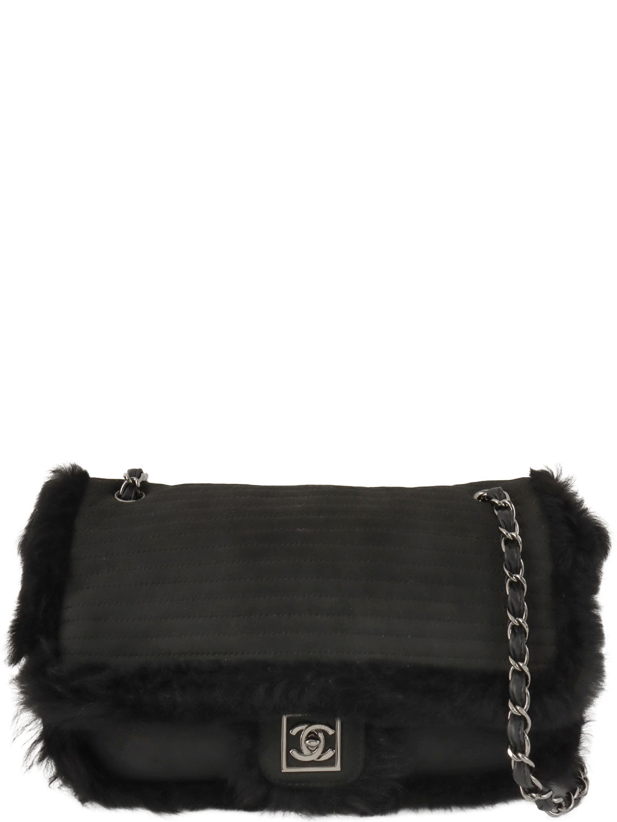 2007 Sports Line Mouton CC Turn Lock Chain Bag, Black