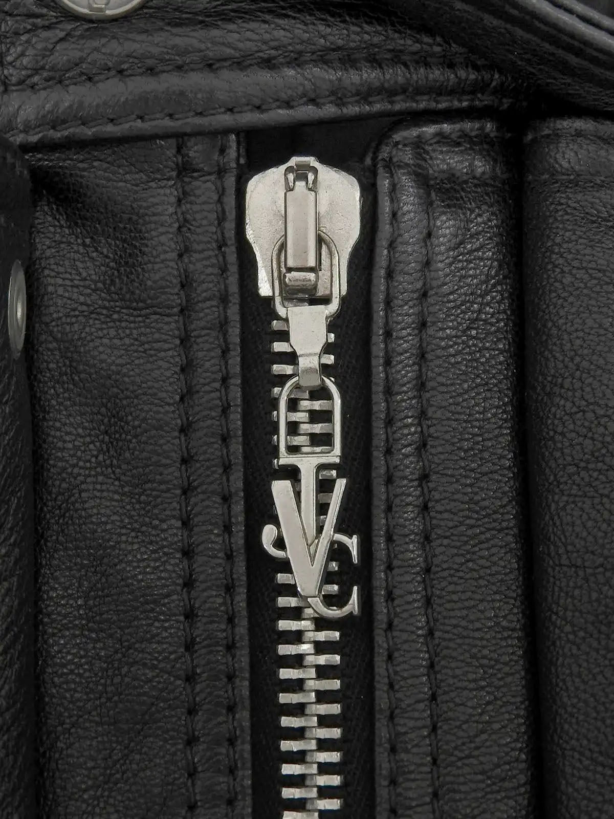 Logo Button Single Rider Jacket Black