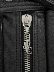 Logo Button Single Rider Jacket Black