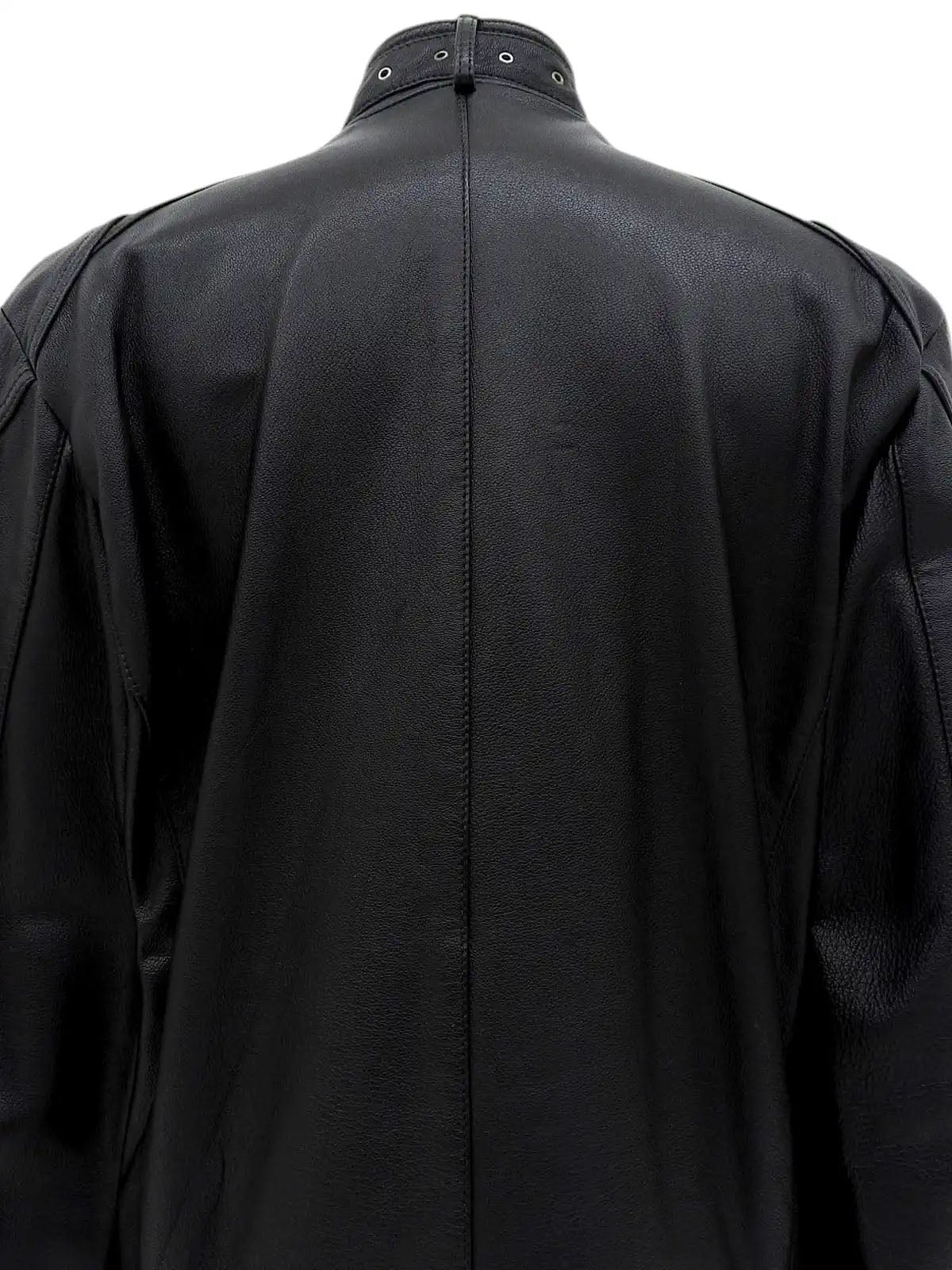 Logo Button Single Rider Jacket Black