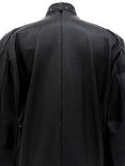 Logo Button Single Rider Jacket Black