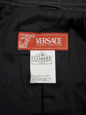 Logo Button Single Rider Jacket Black