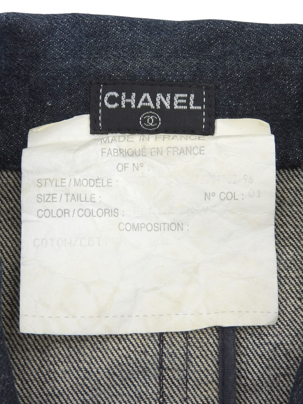 Denim CC Mark Button Short Sleeve Dress in Indigo