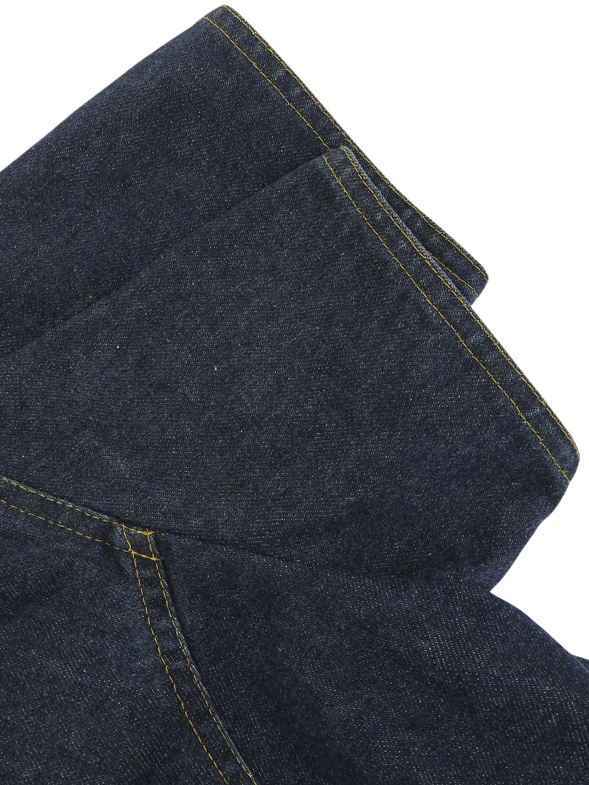 Denim CC Mark Button Half Sleeve Dress in Indigo