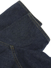 Denim CC Mark Button Half Sleeve Dress in Indigo