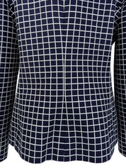 Check pattern jacket in navy/white