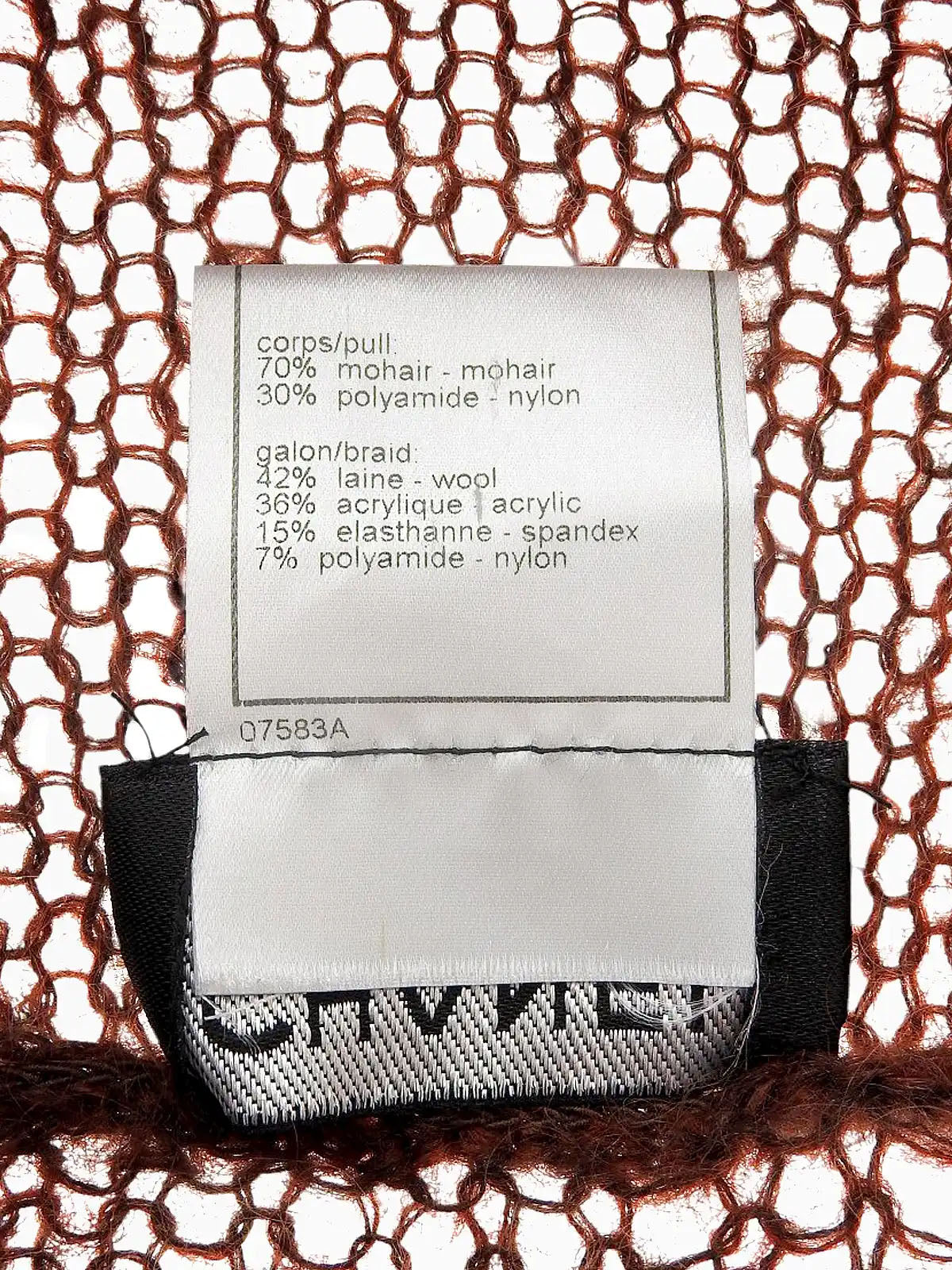 1998年製 モヘアCCマークプレートタートルネックニット ワインレッド