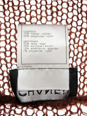 1998年製 モヘアCCマークプレートタートルネックニット ワインレッド