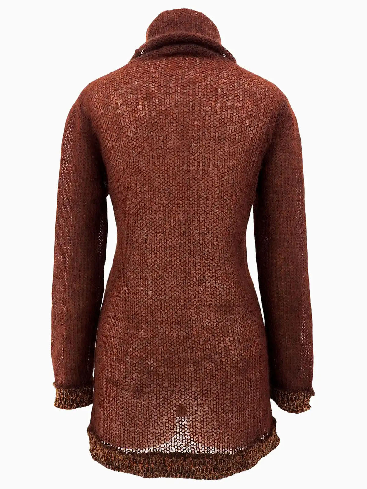 1998年製 モヘアCCマークプレートタートルネックニット ワインレッド