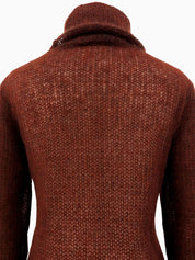 1998年製 モヘアCCマークプレートタートルネックニット ワインレッド