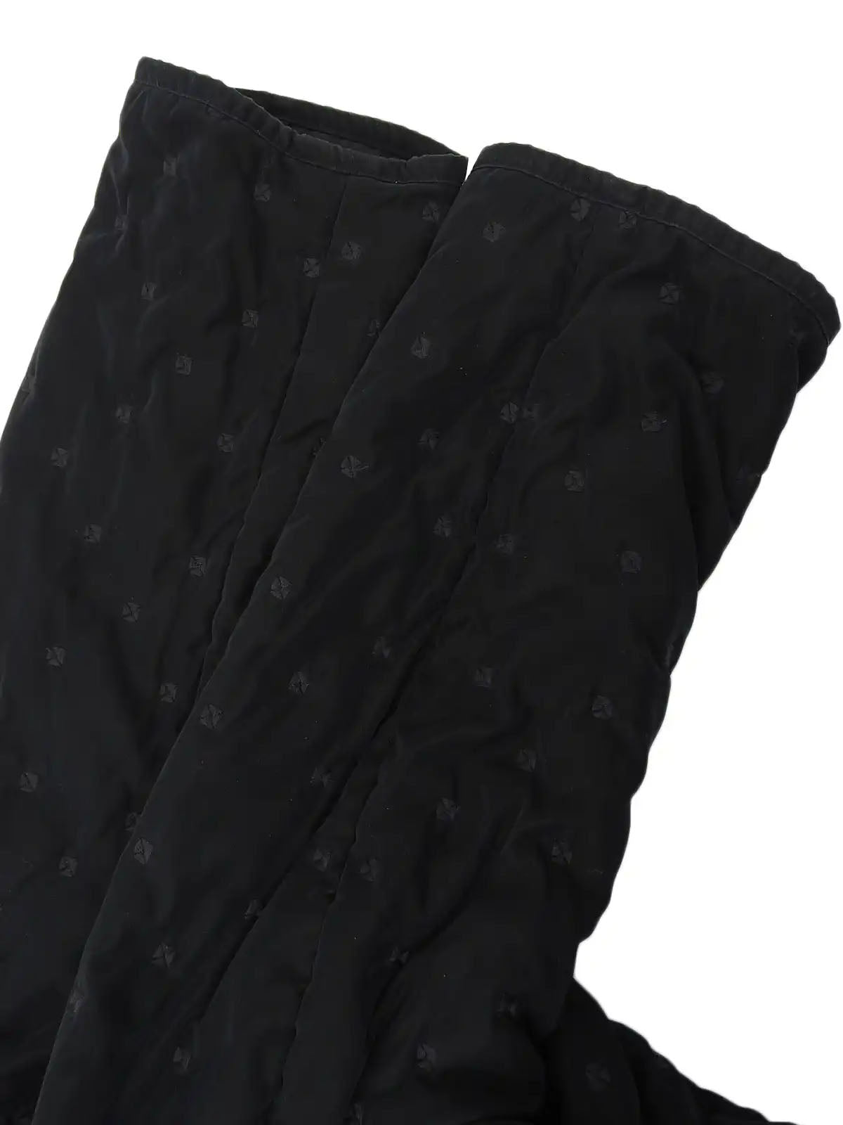 Serie Button Quilted Coat in Black