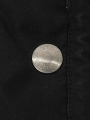 Serie Button Quilted Coat in Black