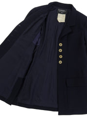 ウールCCマークボタンジャケット ネイビー