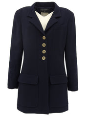 ウールCCマークボタンジャケット ネイビー