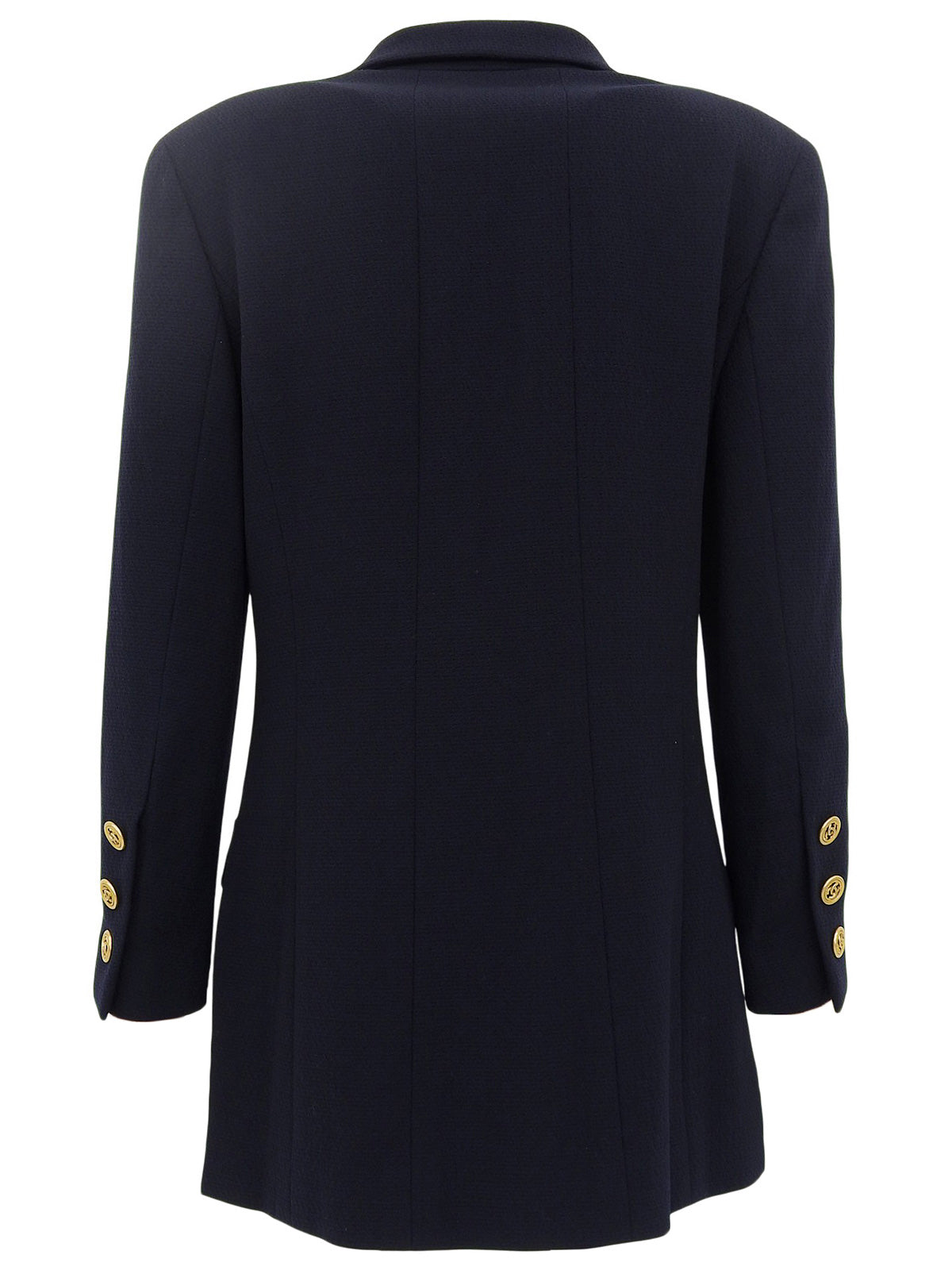 ウールCCマークボタンジャケット ネイビー