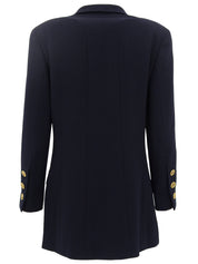 ウールCCマークボタンジャケット ネイビー