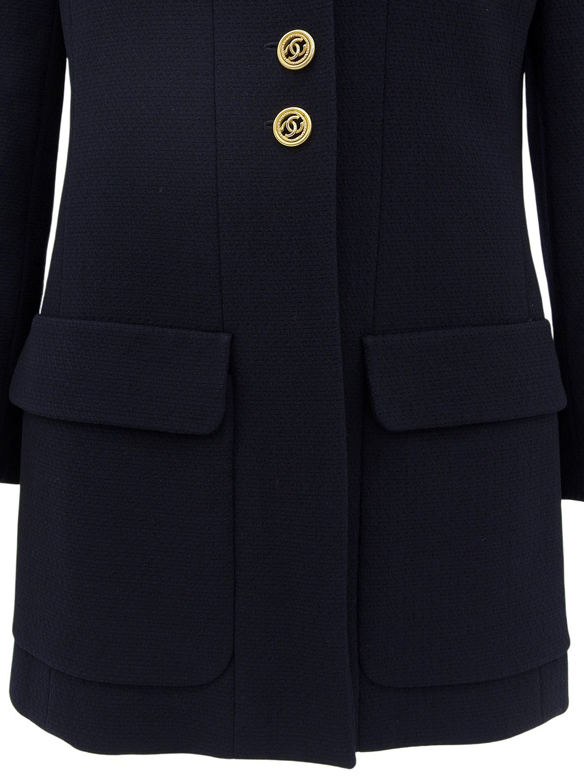 ウールCCマークボタンジャケット ネイビー