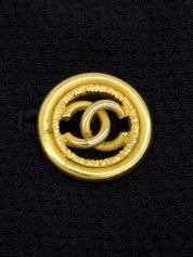 Navy Wool CC Mark Button Jacket