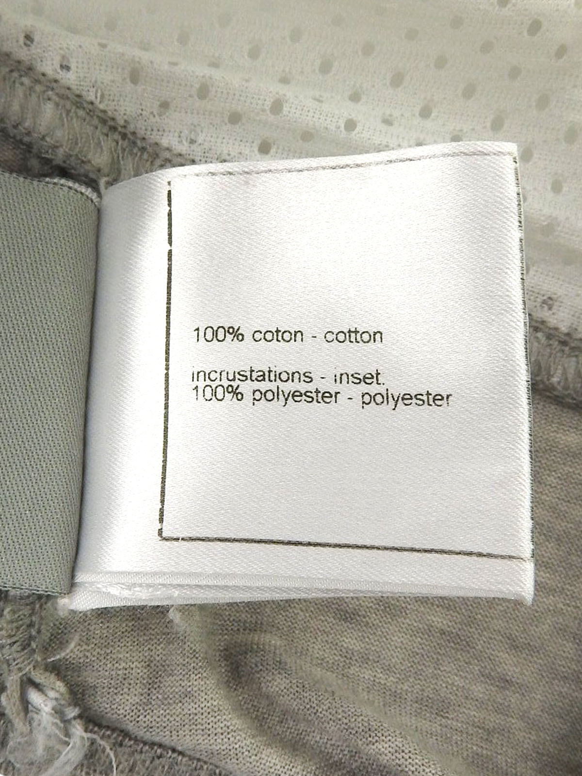 2004年製 メッシュデザインCCマークロゴノースリーブトップス グレー/ホワイト