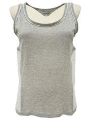 2004 网眼设计 CC 标志无袖上衣 灰/白色