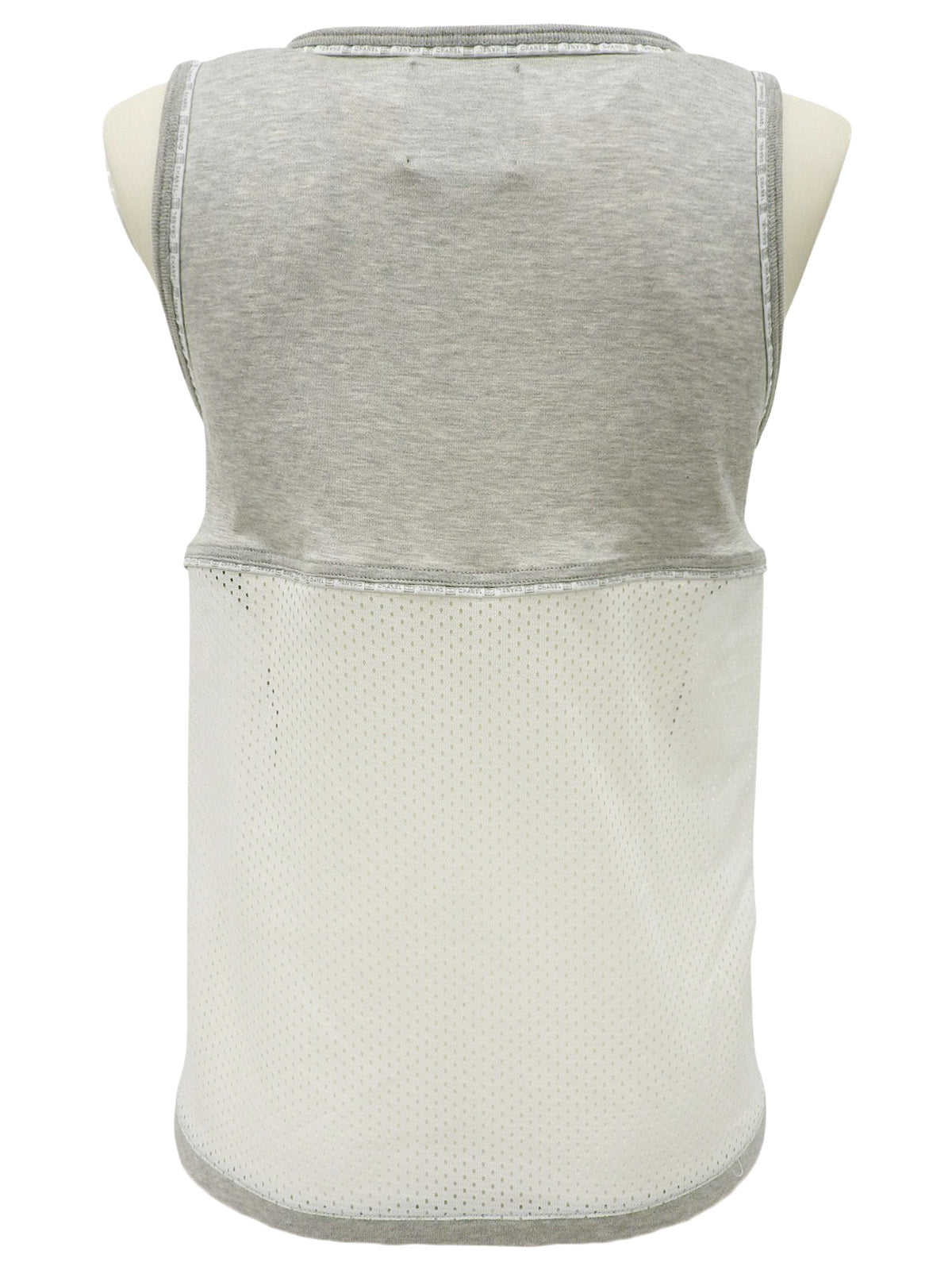 2004年製 メッシュデザインCCマークロゴノースリーブトップス グレー/ホワイト