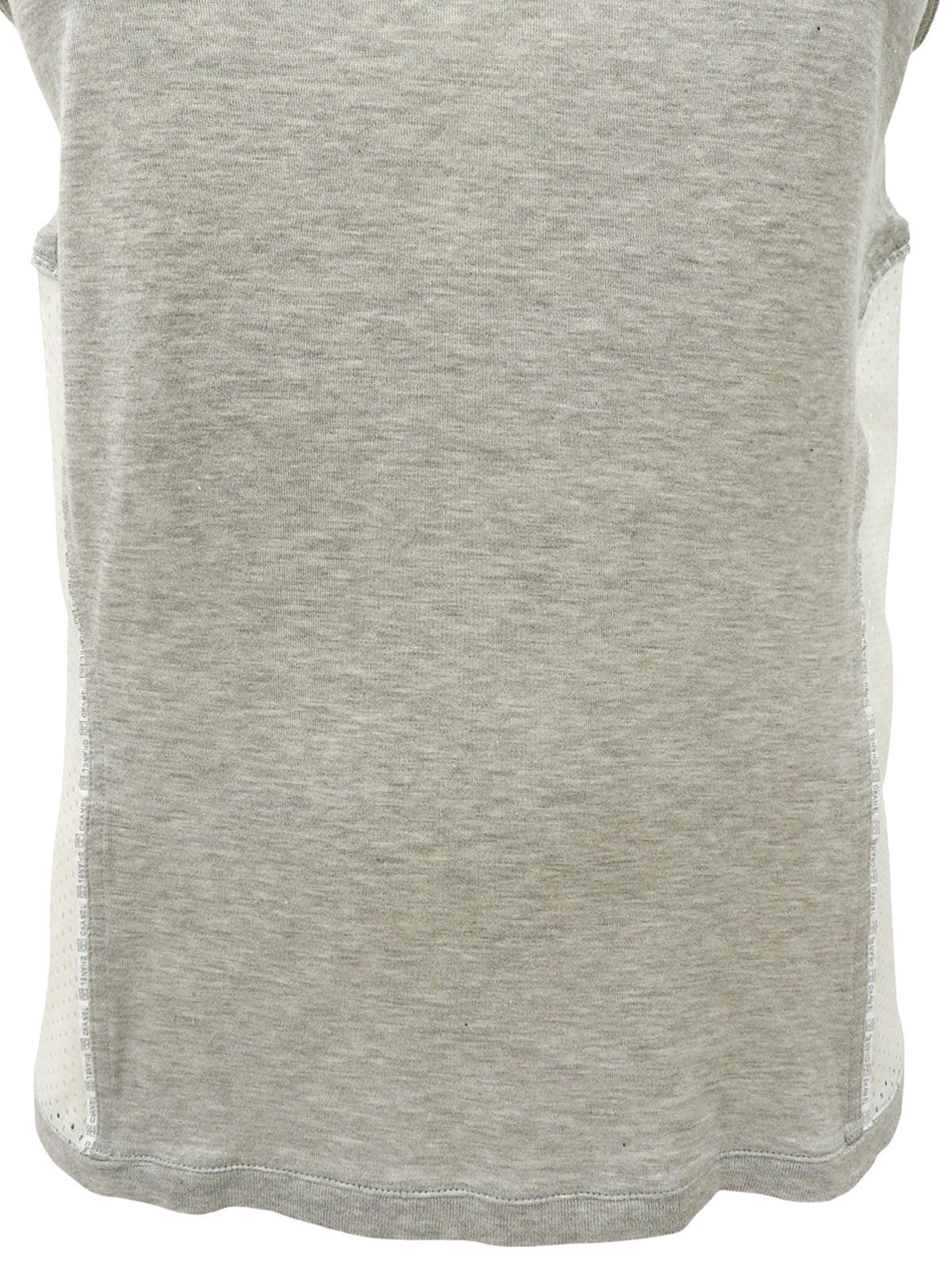 2004年製 メッシュデザインCCマークロゴノースリーブトップス グレー/ホワイト
