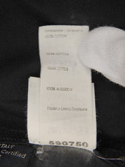 Cotton logo button short sleeve top in black