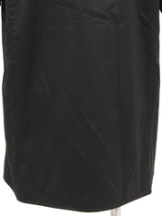 Cotton logo button short sleeve top in black