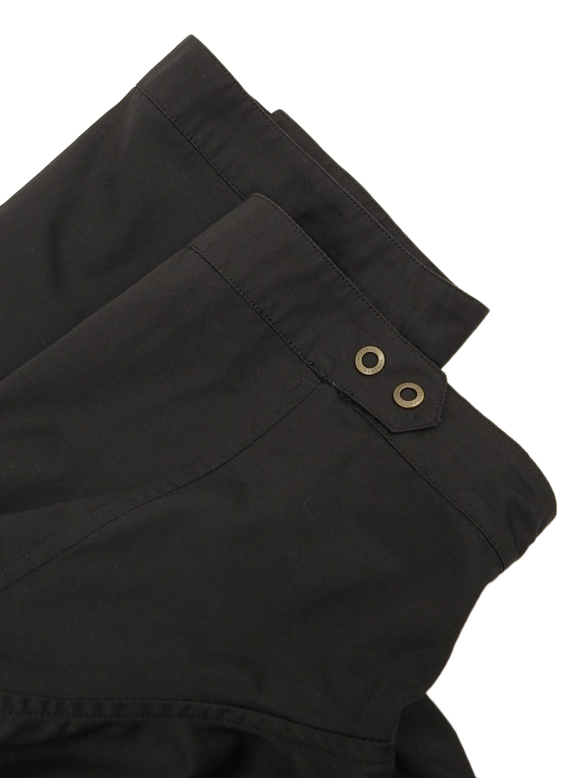 Cotton logo button short sleeve top in black