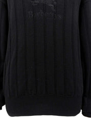 Logo Embroidered Knit Sweater in Black