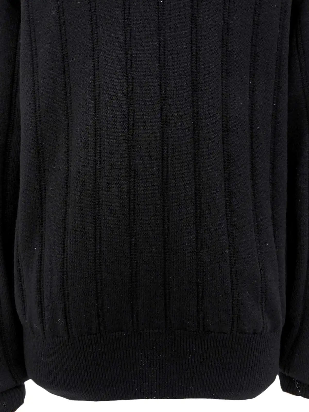 Logo Embroidered Knit Sweater in Black