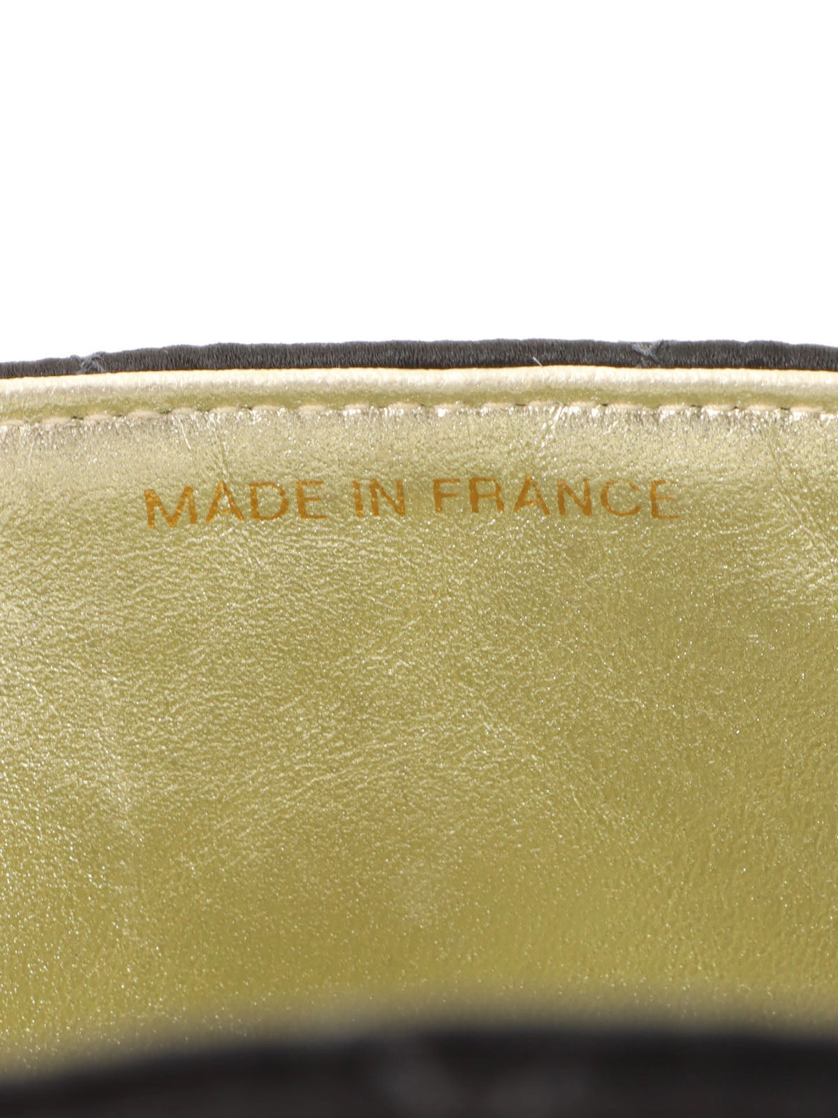 1992年頃製 シルクサテンCCターンロックビジューチェーンバッグミニ ブラック