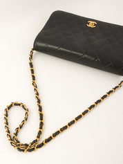 2000 Full Flap CC Turn Lock Chain Bag, Black