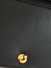 2000 Full Flap CC Turn Lock Chain Bag, Black