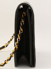 2000 Full Flap CC Turn Lock Chain Bag, Black